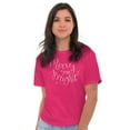 thumbnail image 5 of Cute Christmas Merry and Bright Women's Graphic T Shirt Tees Brisco Brands L, 5 of 6