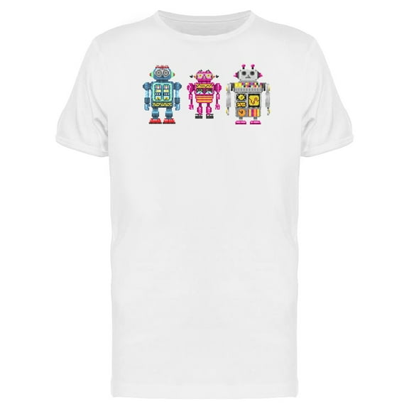 Pixel Robots Toys Tee Men's -Image by Shutterstock