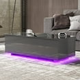 thumbnail image 2 of SHIYAO 47inch Modern LED Coffee Tables Lift Top with Storage and Hidden Compartment, High Glossy Coffee Tables with 20 Colors LED Light, 2 of 10