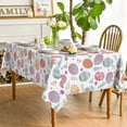 thumbnail image 4 of Easter Tablecloth 60×84 Inch Rectangular, Watercolor Easter Eggs Washable Table Cover for Party Picnic Dinner Decor, 4 of 6
