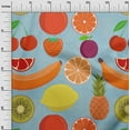 thumbnail image 2 of oneOone Viscose Chiffon Sky Blue Fabric Fruits Sewing Craft Projects Fabric Prints By Yard 42 Inch Wide, 2 of 4