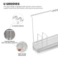 thumbnail image 4 of Billuyoard Escurridor multiusos Soporte de drenaje para encimera Estante de almacenamiento de drenaje de cocina con bandeja de drenaje desmontable Forma Organizadores de utensilios de cocina Blanco Billuyoard HA027452-01, 4 of 6