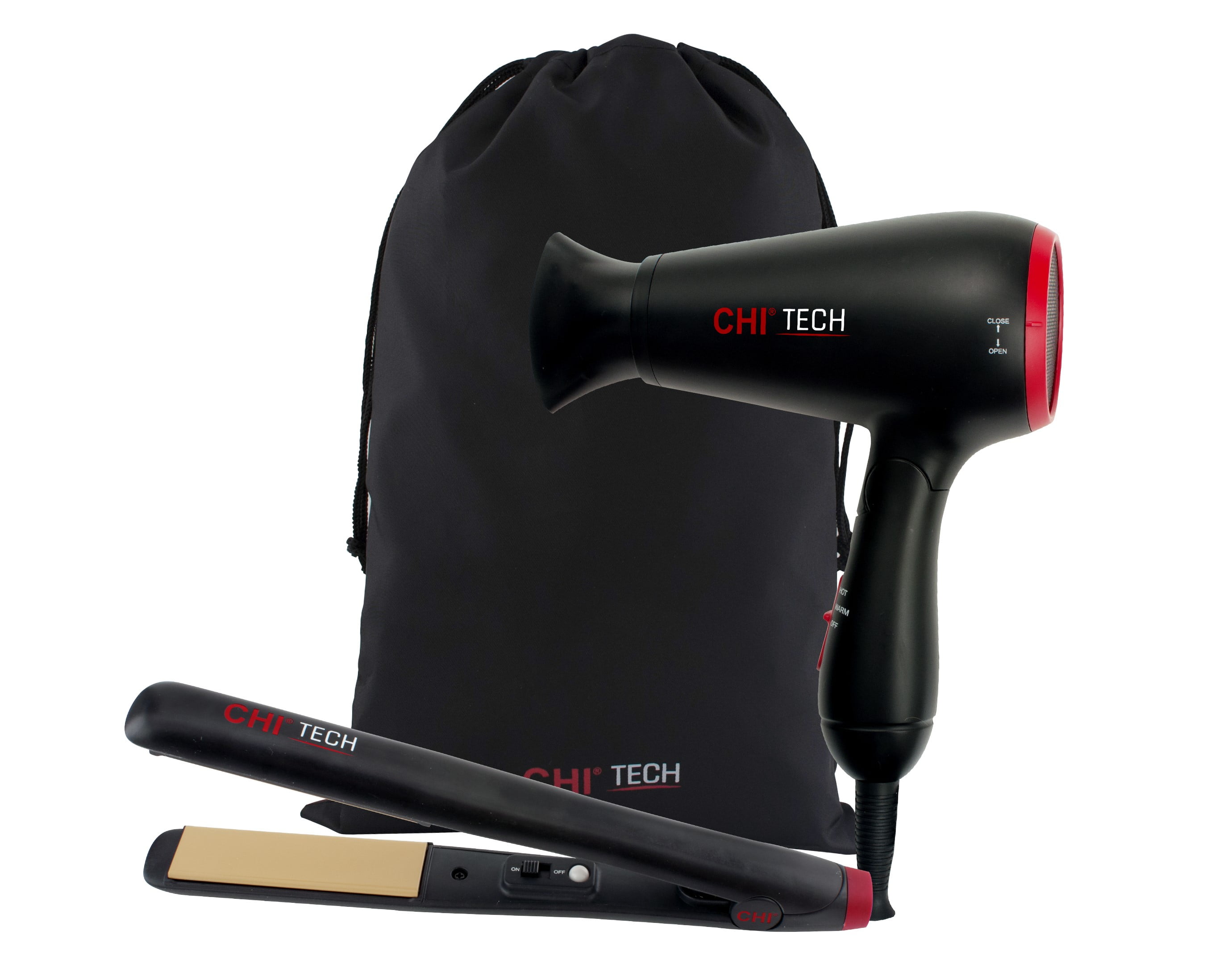 travel iron and hairdryer set