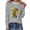 Y_Black, variant on Womens Long Sleeve Carnival Tshirts Shirts Trendy Plus Size Striped Clown Printed Tops Trendy Crew Neck Loose Fit Tees Black M
