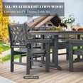 thumbnail image 2 of HDPE Outdoor Dining Set,10-Piece Outdoor Table and Chairs Include 8 Dining Chairs and 2 Pcs 62.5" Patio Dining Table with Umbrella Hole (Gray), 2 of 7