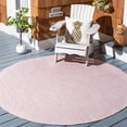 thumbnail image 2 of Safavieh Courtyard Mitre Geometric Indoor/Outdoor Area Rug, Soft Pink, 6'7" x 6'7" Round, 2 of 10