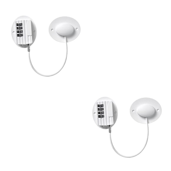 yingyy Cabinet Window Lock Child for Protection 4 Adhesive Lock Digit Self Door Lock, White 2Set