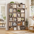 thumbnail image 5 of Homfa Modern 6-Tier Bookshelf, 70.8" Tall Bookcase Wood Free Standing Shelving Unit for Office Living Room, Oak, 5 of 9