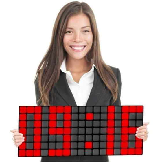 Max Group 114 10 in. Numeral LED Plasma Clock With Remote Control
