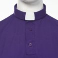 thumbnail image 4 of BLESSUME Mens Clergy Tab Collar Polo Shirt Short Sleeve Pastor Minister Preacher Blouse and Tops, 4 of 7