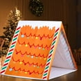thumbnail image 7 of Dserfhy Gingerbread Christmas Tent 43" x 33" Brown Christmas Sleepover Tent for Kids Gingerbread Play Tent House for Indoor Holiday Party, 7 of 7