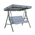 thumbnail image 1 of XYKA Outdoor Patio Swing Chair, Waterproof UV Resistant Swing Canopy Replacement, Top Rain Cover with Rainproof Ruffle Edges, Summer Outside Home Garden Patio Porch Backyard Furniture, 1 of 1