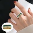 thumbnail image 2 of Smooth Surface Fine Workmanship Alloy Finger Ring Exquisite Bright Luster Women Men Ring Fashion Jewelry, 2 of 9