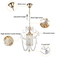 thumbnail image 5 of Modern Crystal Chandelier Glass LED Ceiling Light Fixture Hanging Pendant Lamp, 5 of 12