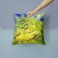 thumbnail image 2 of Carolines Treasures 8390PW1414 Alligator Fabric Decorative Pillow, 14Hx14W, multicolor, 2 of 4