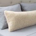 thumbnail image 2 of Lavish Home 64-28-I Body Soft Sherpa Pillow Cover with Zipper - Ivory, 2 of 8