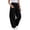 #A Black, variant on Womens Cargo Capris Lightweight Hiking Pants Pockets Quick Dry Casual Outdoor Trip Loose Shorts Cropped Cotton Straight Wide Leg Trouser Pants for Women