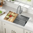 thumbnail image 3 of DELTA Lorelai 30 Workstation Kitchen Sink Undermount 16 Gauge Stainless Steel Single Bowl with WorkFlow Ledge and Accessories, 3 of 17