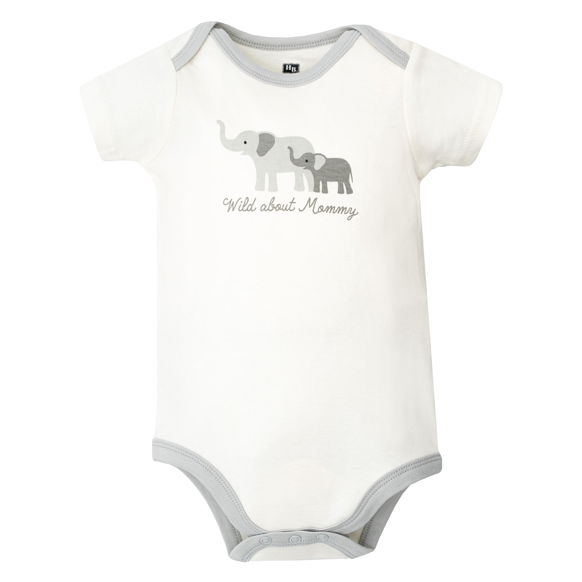 Hudson Baby Infant Cotton Bodysuits 5-Pack, Happy Little One Safari, 12-18 Months