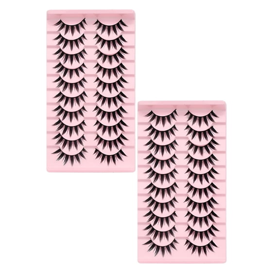 RAGUPEL 2026 New Manga Lashes Natural Look False Eyelashes Anime Lashes Wispy Spiky 8D Volume Eyelashes Pack Eyelashes Look Like Individual Cluster 2Pcs Pretty Memory Eyelash Lashes 25Mm 7Pairs