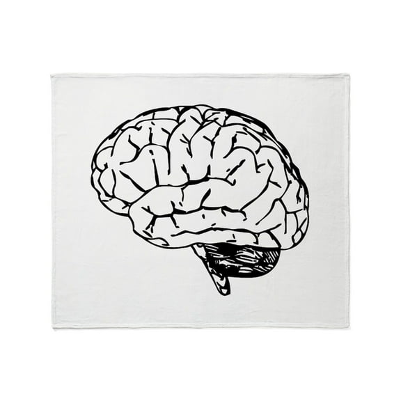 CafePress - Brain Throw Blanket - Soft Fleece Throw Blanket, 50"x60" for All Ages