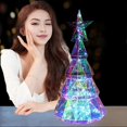 thumbnail image 4 of Christmas Light Ornament USB Powered Colorful Xmas Tree Figurine with Star Handmade Tabletop Centerp, 4 of 5