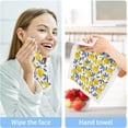 thumbnail image 5 of GZHJMY Citrus Lemon and Purple Leaves Washcloth Set of 6 Pcs 100% Cotton Small Face Towel, 12 x 12 inch Washcloths, 5 of 6