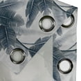 thumbnail image 4 of Ambesonne Leaf Print Grommet Curtain, Hawaii Tropical Leaves, 50"x72", Slate Blue Pale Grey, 4 of 5