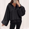 thumbnail image 4 of Vedolay Women Hoodless Hoodies Long Sleeve Slim Fit Sweater Top 2023 Black,S, 4 of 5