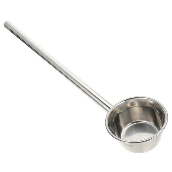 Stainless Steel Ladle Long Handle Spoon 2pcs Water Soup Spoon (Silver)
