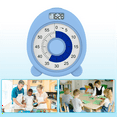 thumbnail image 4 of Temporizador visual recargable con reloj y luz nocturna, temporizador de cuenta regresiva de 60 minutos para niños y adultos con recordatorio de batería baja, 4 of 7
