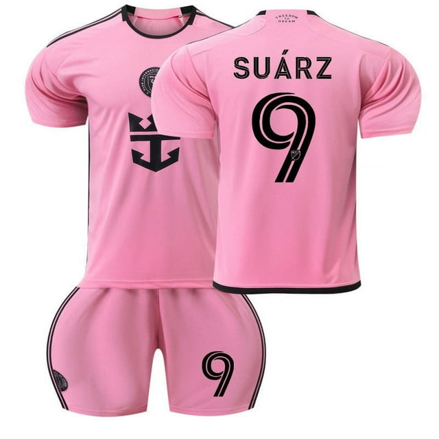 2324 Miami Messi Jersey Home Size 10 2425 Home And Away MLB Children's Football Jersey Set