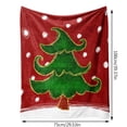 thumbnail image 3 of BJUTIR Christmas Tree Thickened Blanket Office Nap Blanket Printed Warm Blanket Flannel Air Conditioning Sleeping Blanket Holiday Decor, 3 of 4
