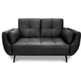thumbnail image 1 of Love Seat de Piel Genuina, 2 plazas, Modelo Toronto, Color Negro, Elegante, cómodo y Moderno, Hecho en Mexico. Medidas 156 X 90 X 78 cm, 1 of 5
