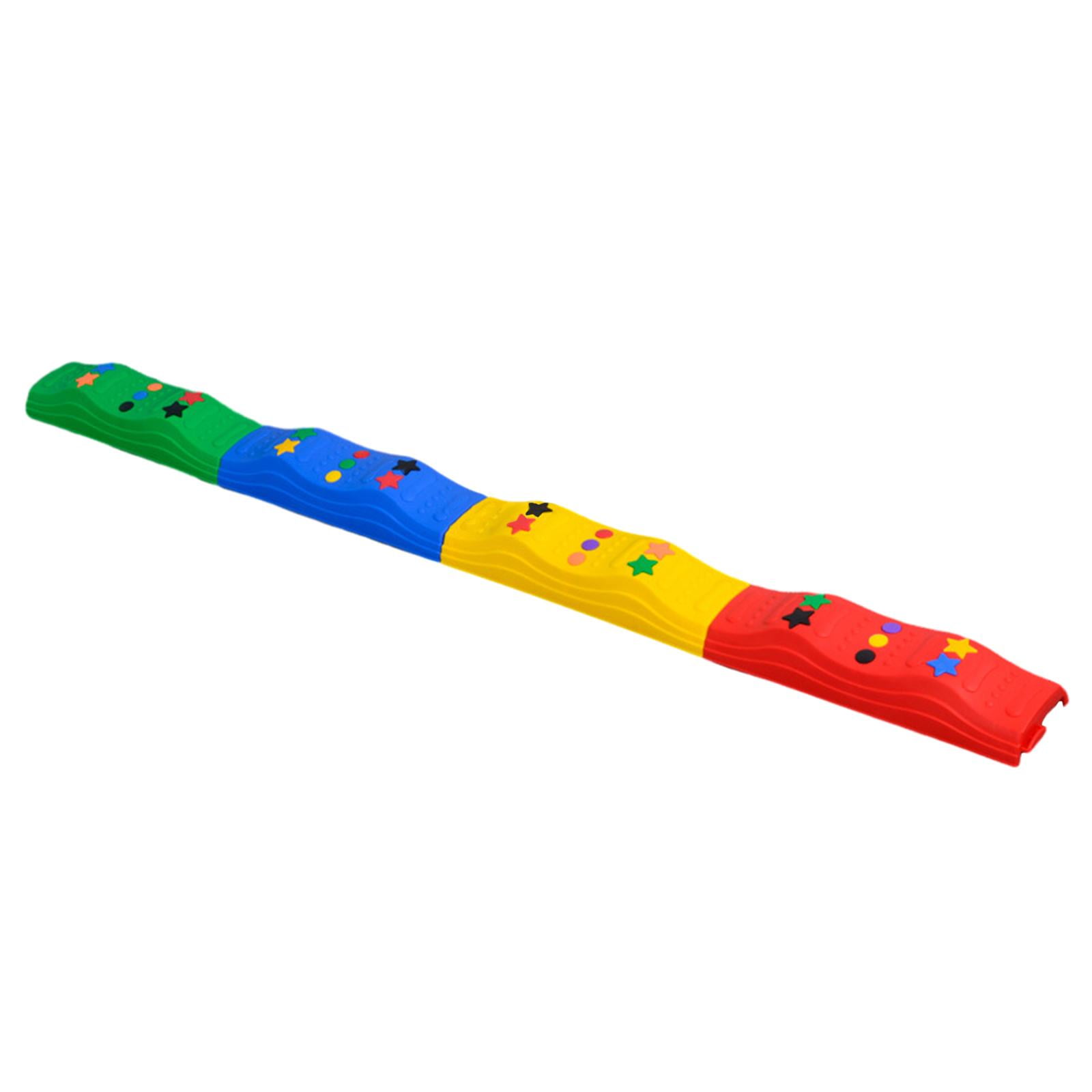 Poutre D'Équilibre Enfants – Parcours Motricité 172 Cm – 4 Sections Antidérapantes – Jeu De Coordination Et Couleurs