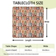 thumbnail image 2 of Multicolor Christmas Icon Pattern Square Fitted Tablecloth with Elastic Edge,Square Table Cover,Washable Elastic Table Cover for Home Kitchen Party Decor 34"x34", 2 of 6
