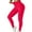 Hot Pink, variant on Women's Butt-Lifting Faux Leather Leggings - High Elastic Thickened Yoga Pants Tight Gym Tights for Fitness Running Daily Wear Trendy 2025 Comfy Jogger Activewear