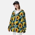 thumbnail image 3 of Lsque Blue Batterflies Sunflower UPF 50+ Lightweight Sun Protection Men's Women's Long Sleeve Shirt, Hoodie Performance -Large, 3 of 9