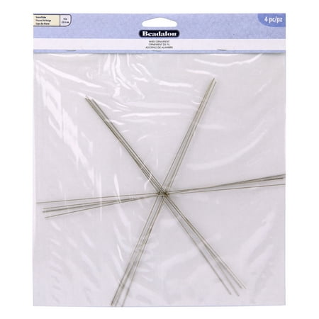 UPC: 0035926160682 | Beadalon Ornament Wire Form 9 0.8mm Diameter 4/Pkg-Snowflake