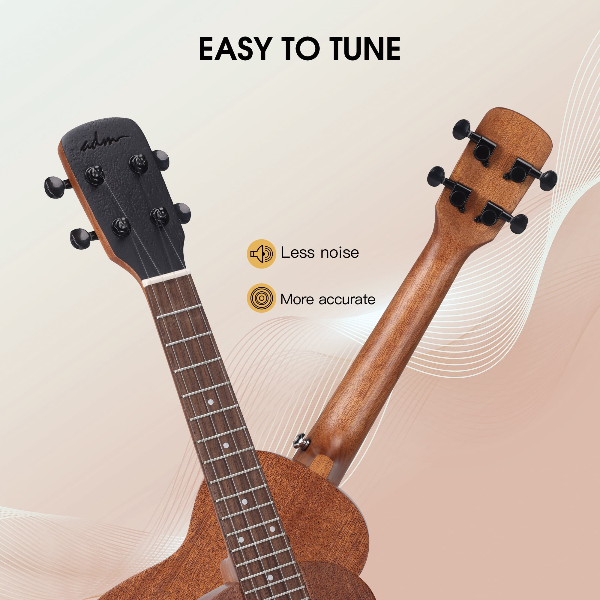 ADM Concert Ukulele 23 inch for Kid Adult Student Beginners, Mahogany Wood Ukulele Starter Kit