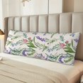 thumbnail image 2 of Vsdgher Wisteria Flower Body Pillow Cover, Pillowcases with Hidden Zipper Breathable Long Pillow Case (Pillows are not included,20x54 inch), 2 of 7