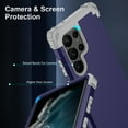 thumbnail image 6 of Dteck Case for Galaxy S23 Ultra,Drop Protection Rugged Shockproof Rubber Military Protective Bumper Hard Cover Armor Heavy Duty for Samsung Galaxy S23 Ultra, Darkblue, 6 of 7