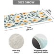 thumbnail image 3 of Dailycode Peach Flowers with Gingham Bathroom Rugs Non Slip Absorbent Soft Plush Quick Dry Bath Mat, 39"x20", 3 of 8