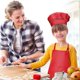 thumbnail image 3 of Blue - Apron + Hat Set, Adjustable Children's Kitchen Apron with Pocket, 3 of 3