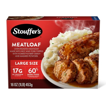 Stouffer’s Meatloaf, Large Size, Meatloaf Frozen Dinner, Easy Meals, Frozen Meals