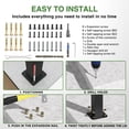 thumbnail image 7 of 5 Step Hand Rails for Outdoor Steps,Porch Railing for Stairs Fits 4 or 5 Steps, Deck Railing, Black, 7 of 7