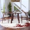 thumbnail image 3 of Round Rugs 5Ft, Halloween Red Blood Round Area Rug Washable Indoor Throw Carpet, Horror Bloody Handprint Soft Non Slip Circle Rug for Cabinet Bathroom Home Decor Aesthetic, 3 of 8