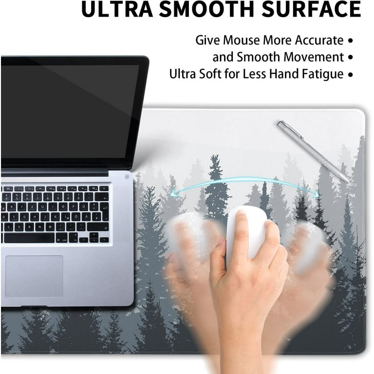 HAOCOO Large Desk Pad 35.4x15.7 - Gaming Mouse Mat With Water-Resistant Surface & Non-Slip Base