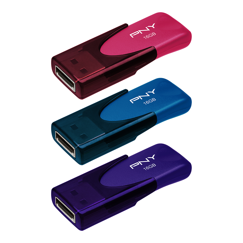 16GB Attaché 4 USB 2.0 Flash Drive 3-Pack​