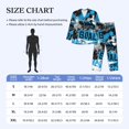 thumbnail image 4 of Naloa Football Time Men’s Pajamas Set - Long Sleeve Button Down Sleep Shirt and Pajama Bottoms Sleepwear Set-XX-Large, 4 of 7